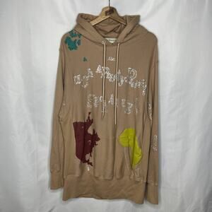 Advisory Board Crystals ABC Rhinestone Hoodie in Brown size Large